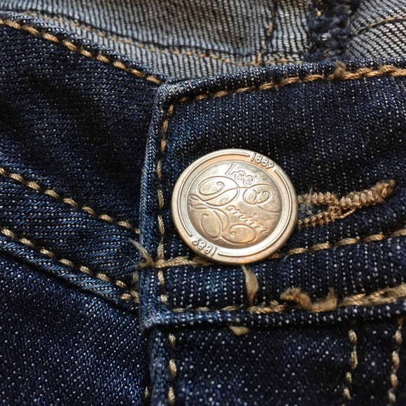 Lee Slender Secret Lower on the Waist Dark Wash Embellished Jeans, 14P - Picture 5 of 9